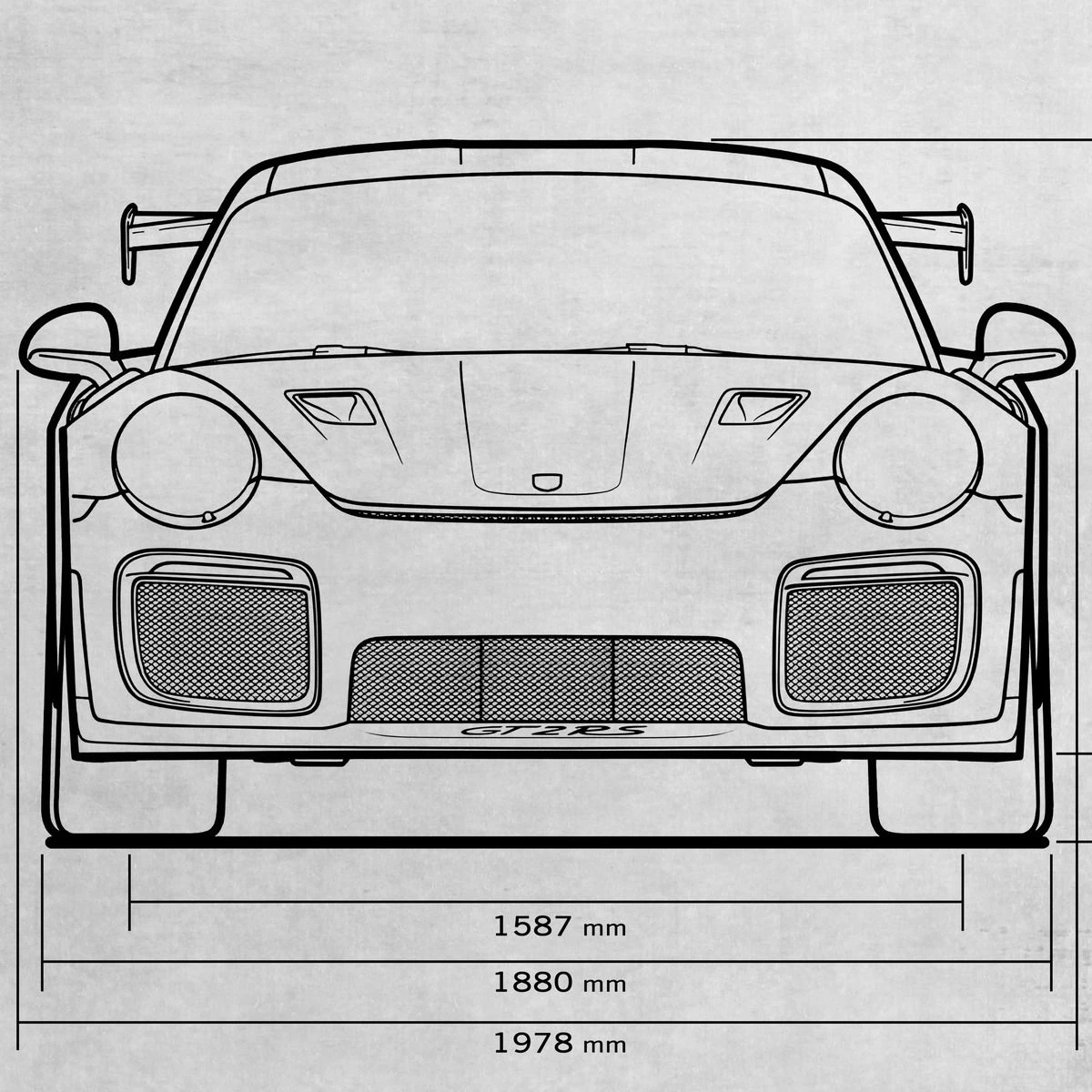Дизайнерские фотообои по индивидуальному размеру Citydecor Technic (Porsche 911 GT2 RS) 25